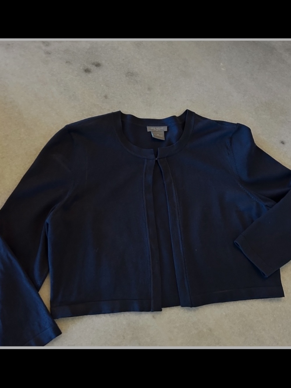 Ann Taylor Midnight Blue Cropped Knit Bolero